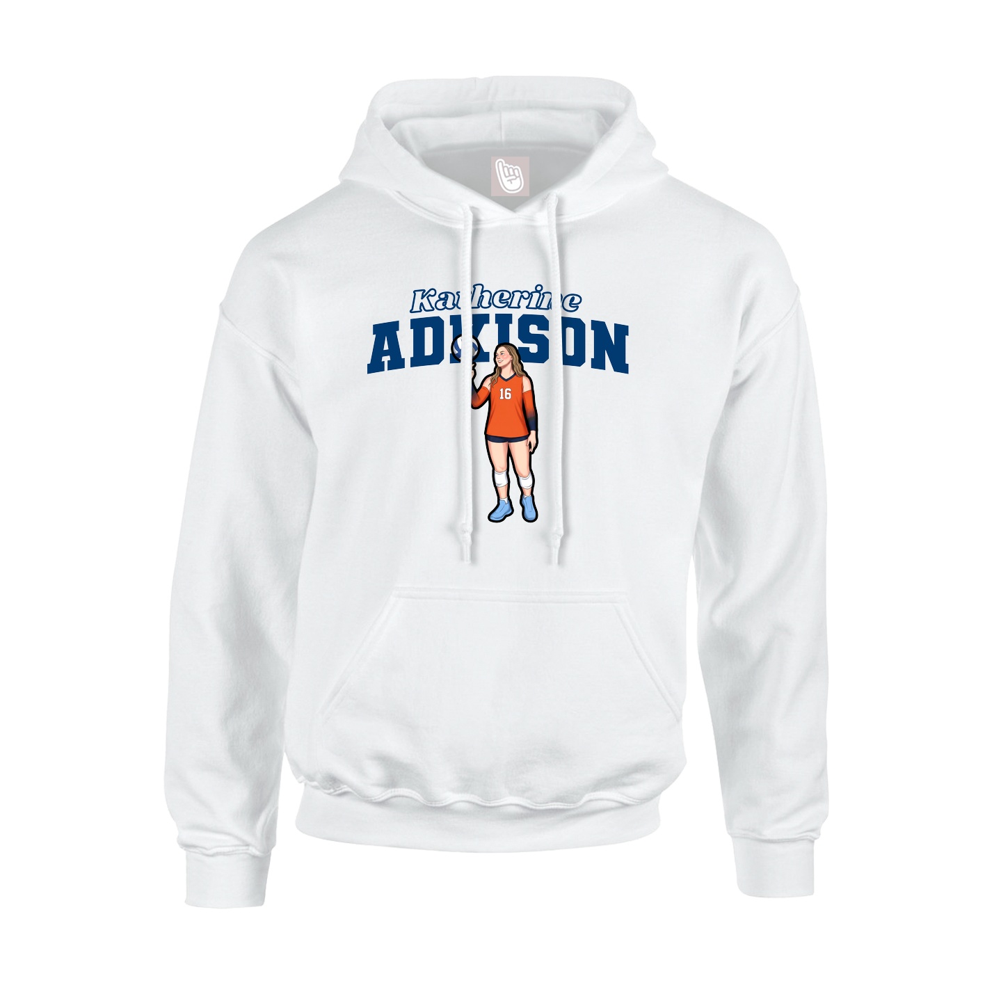 Hoodie — Name Arch in White