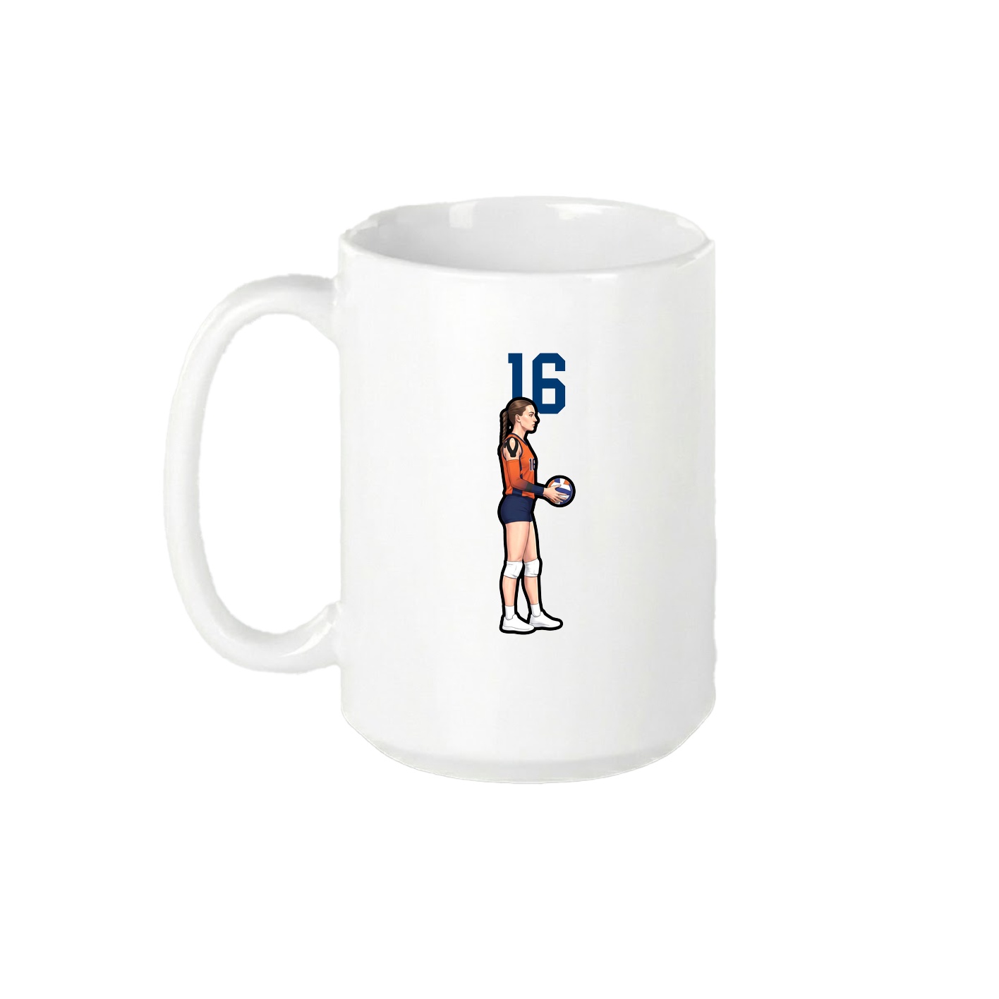 15oz Coffee Mug — Number Top in White