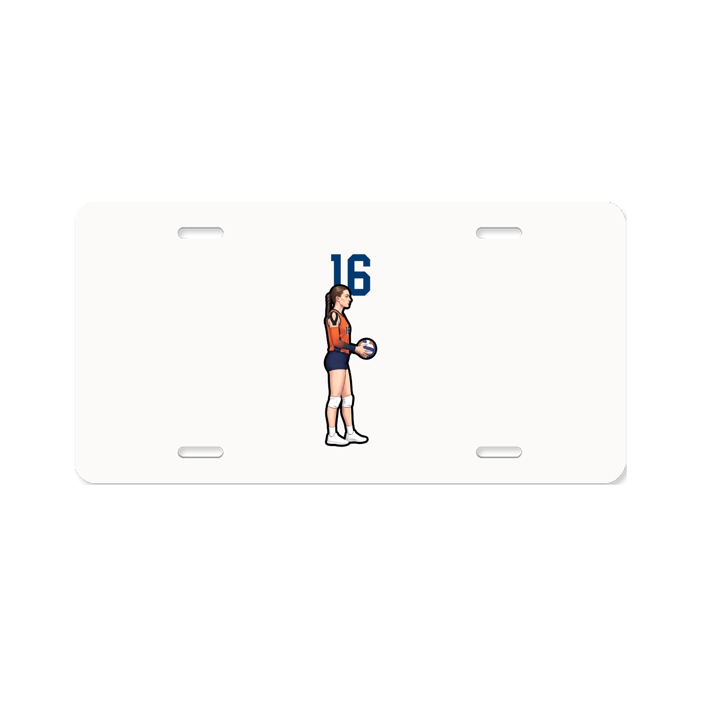 License Plate — Number Top in Classic