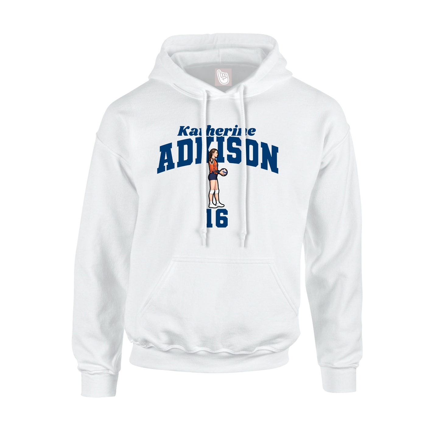 Youth Hoodie — Signature Arch in White