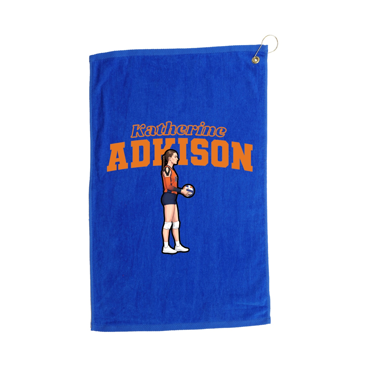 Golf Towel — Name Arch in Royal