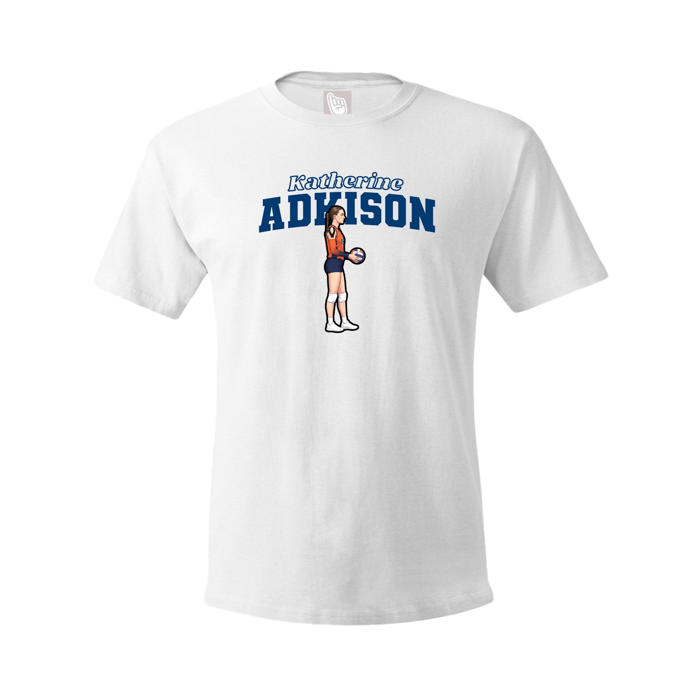 Youth Tee — Name Arch in White
