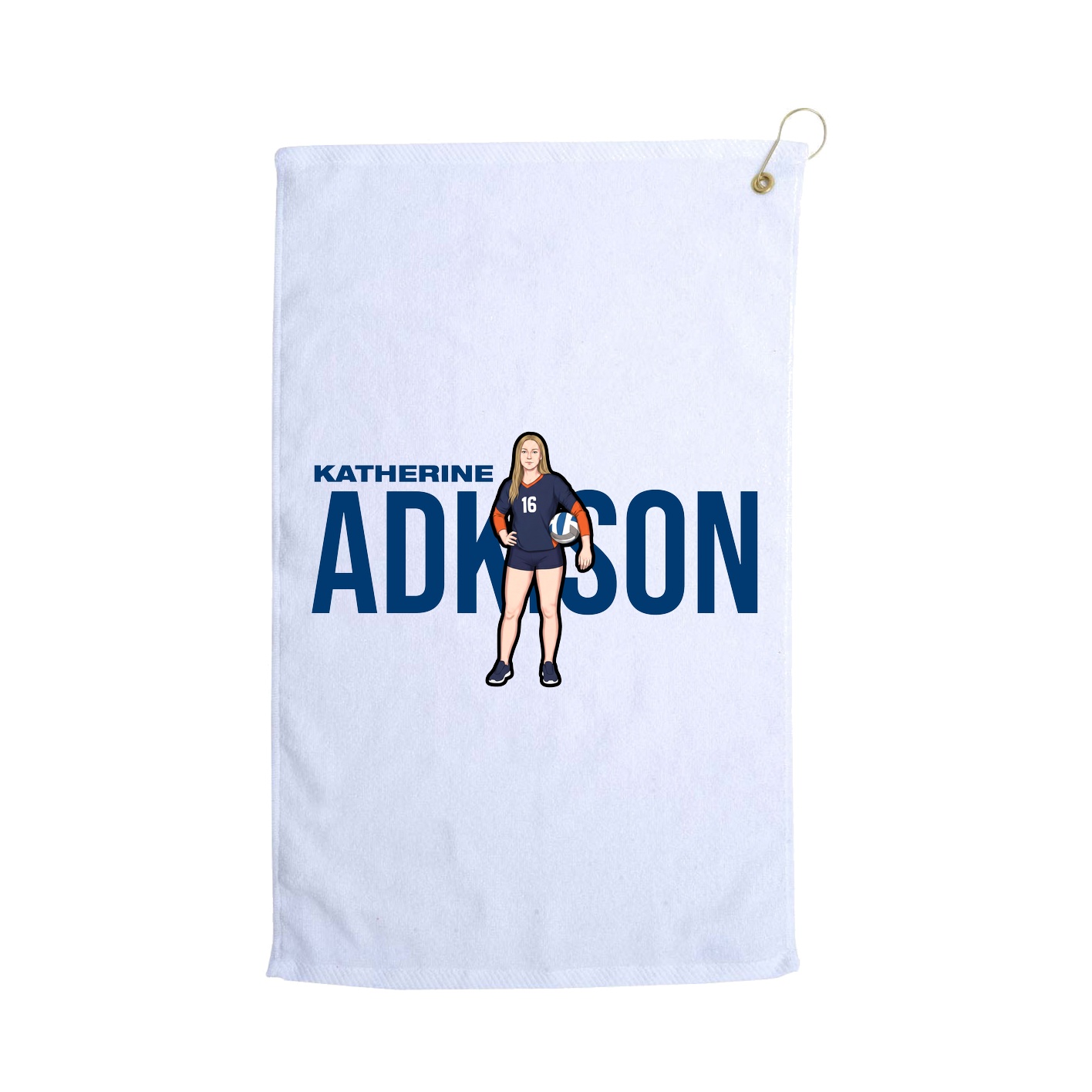 Golf Towel — Player Name in White