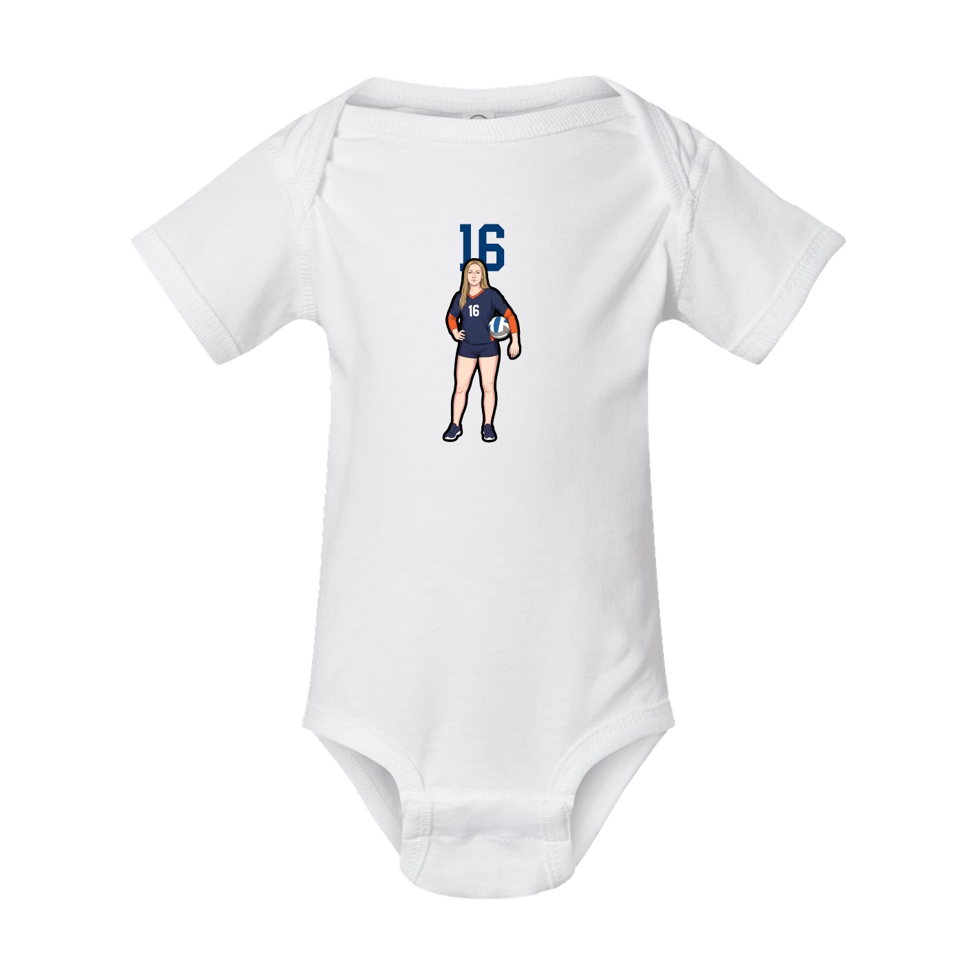 Baby Onesie — Number Top in White