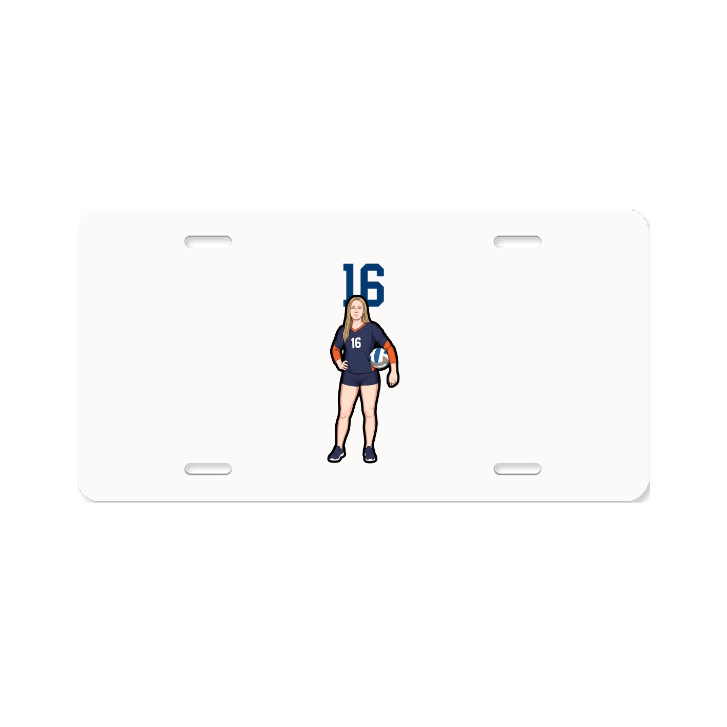 License Plate — Number Top in Classic