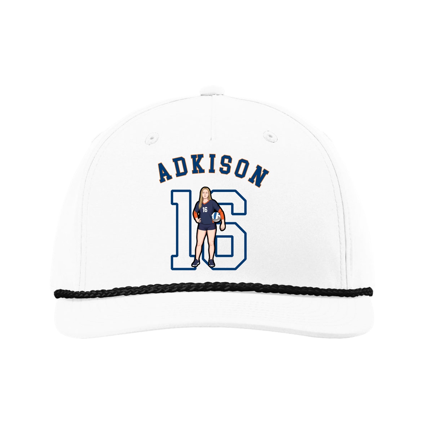 Five-Panel Classic Rope Cap — Shirsey Arch in White