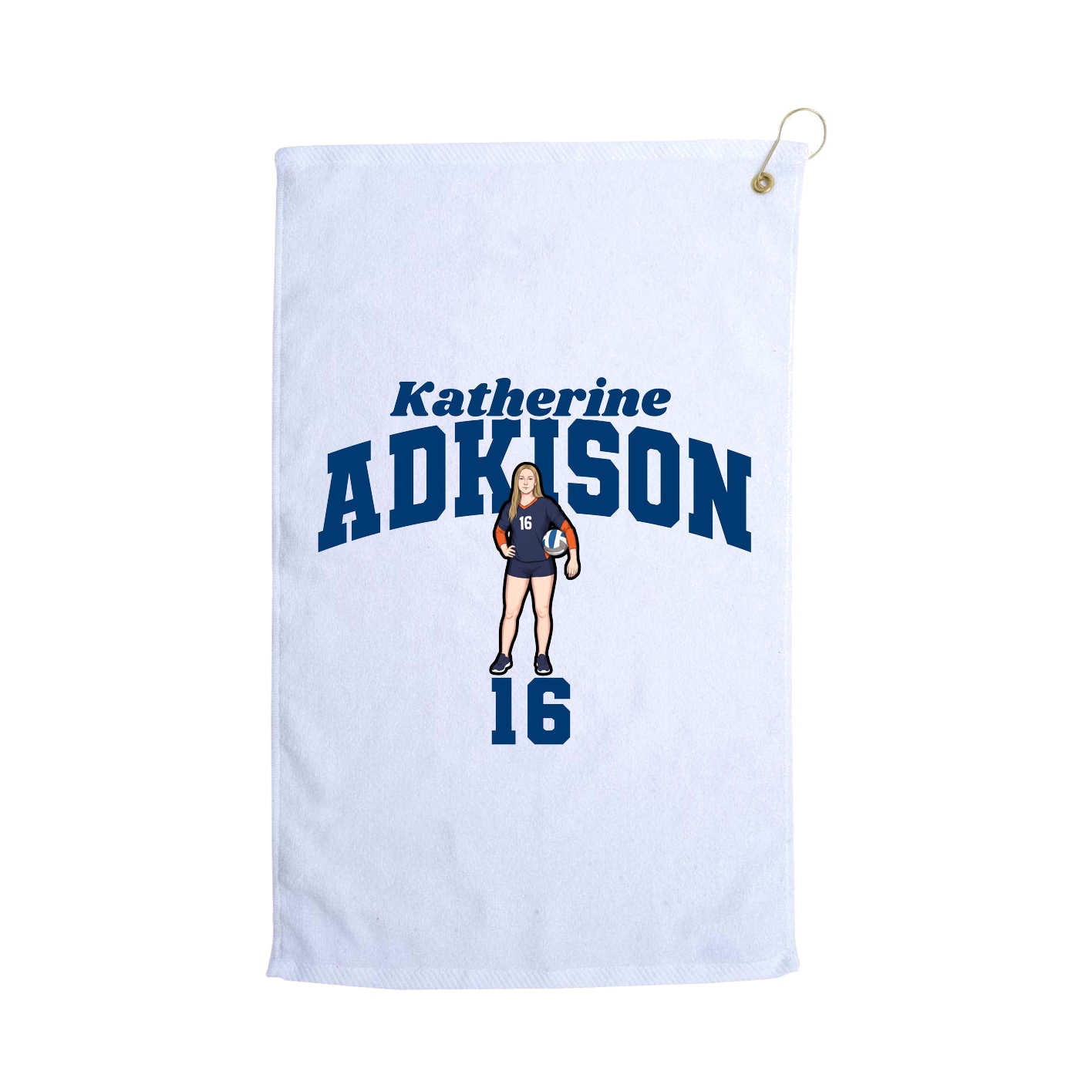 Golf Towel — Signature Arch in White