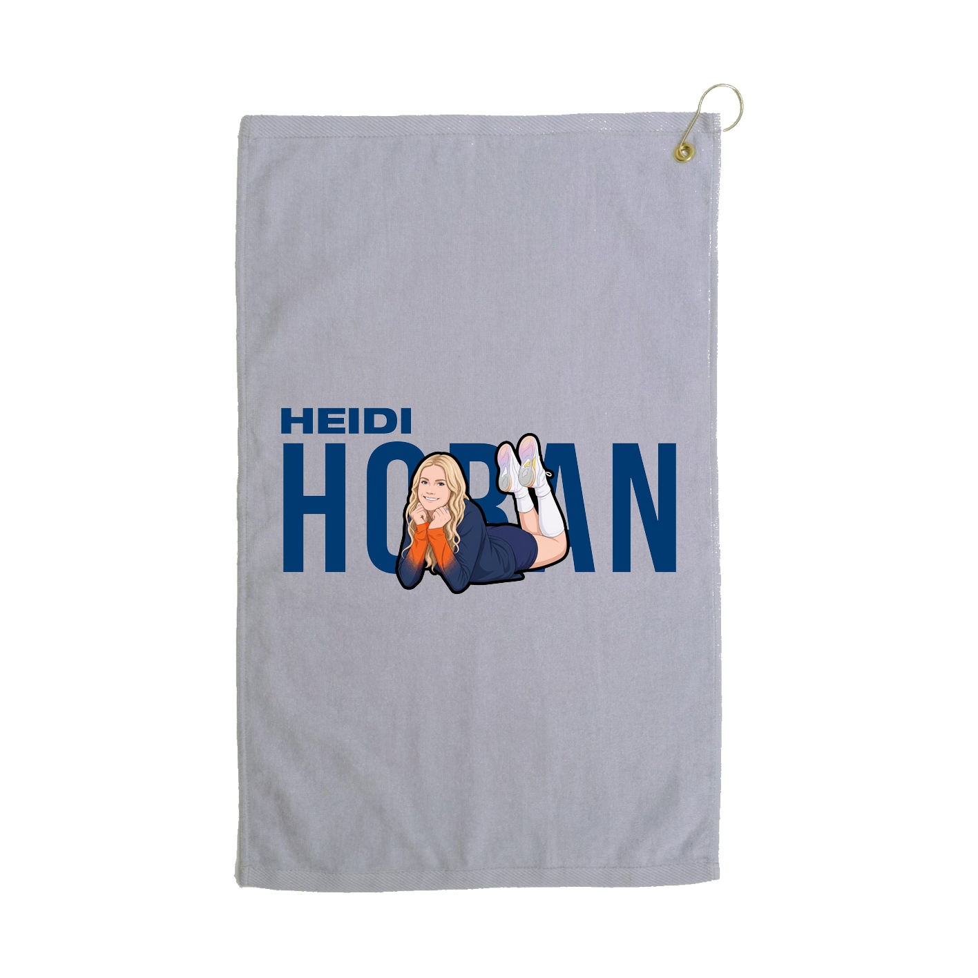 Golf Towel — Player Name in Grey