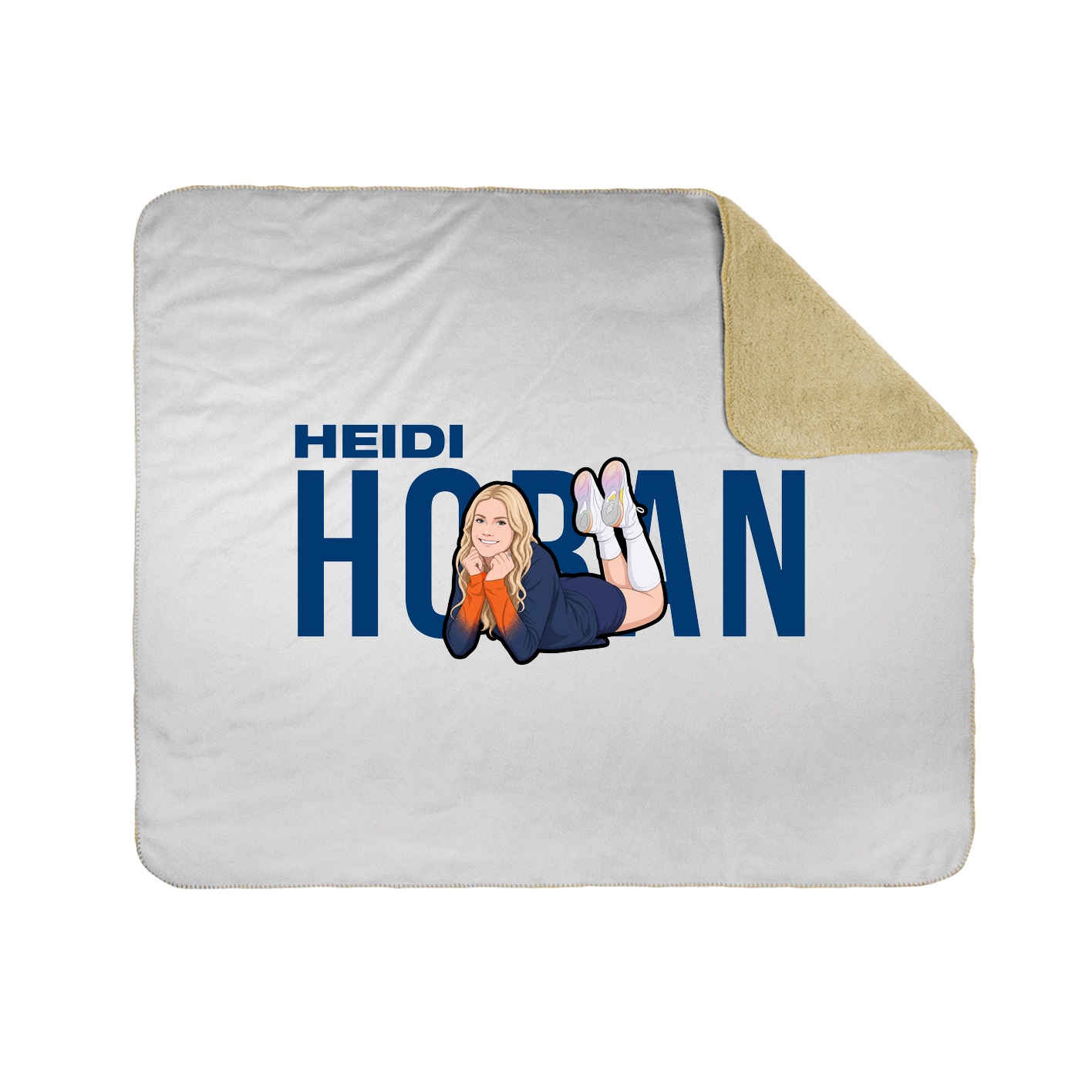 Throw Blanket — Player Name in White
