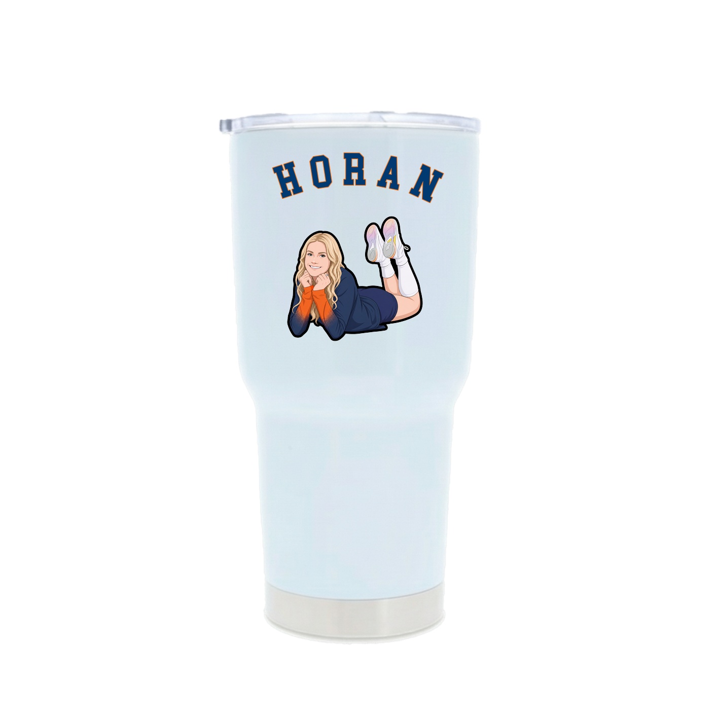 30oz Stainless Steel Tumbler — Shirsey Arch in White