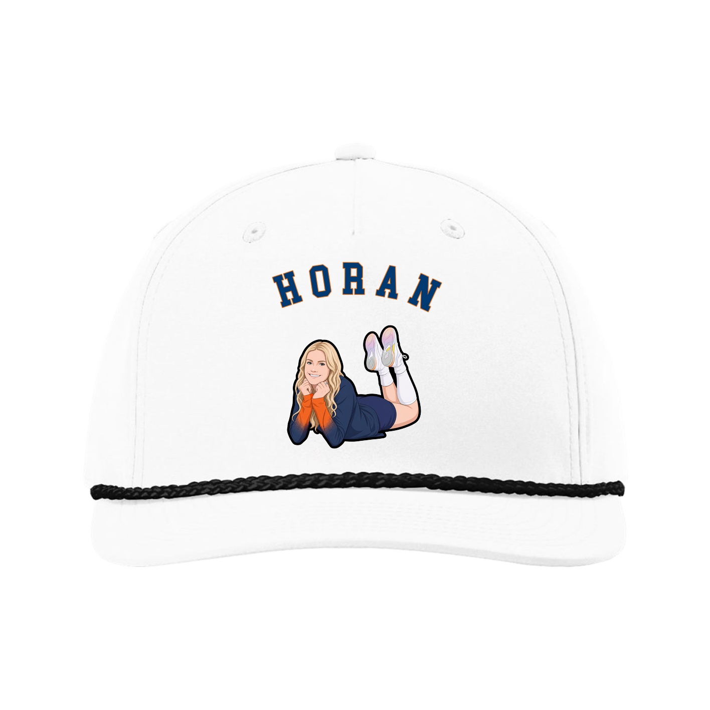Five-Panel Classic Rope Cap — Shirsey Arch in White