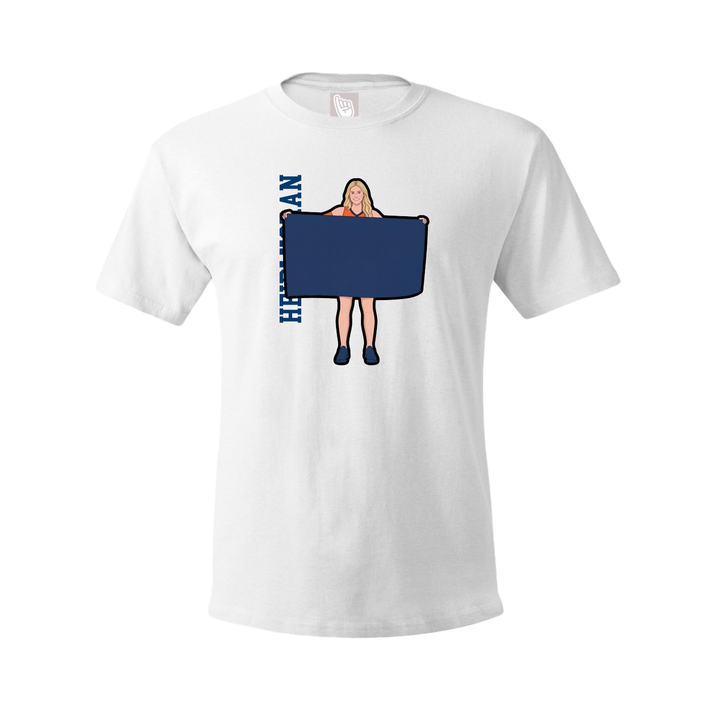 Youth Tee — Name Vertical in White