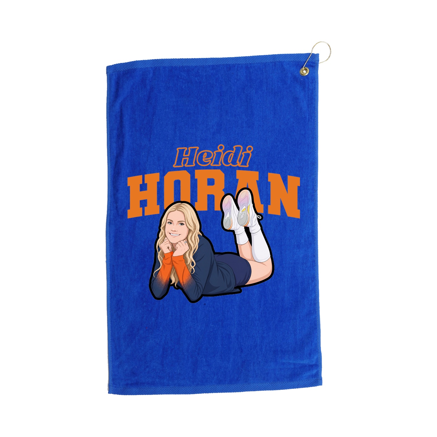 Golf Towel — Name Arch in Royal