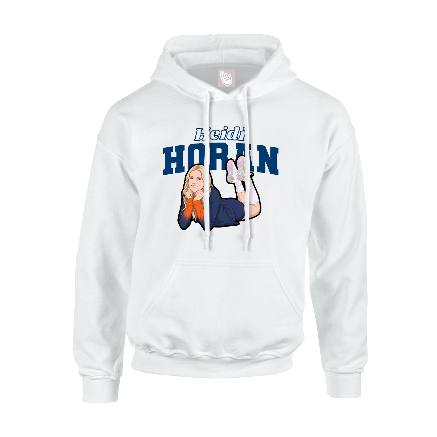 Hoodie — Name Arch in White