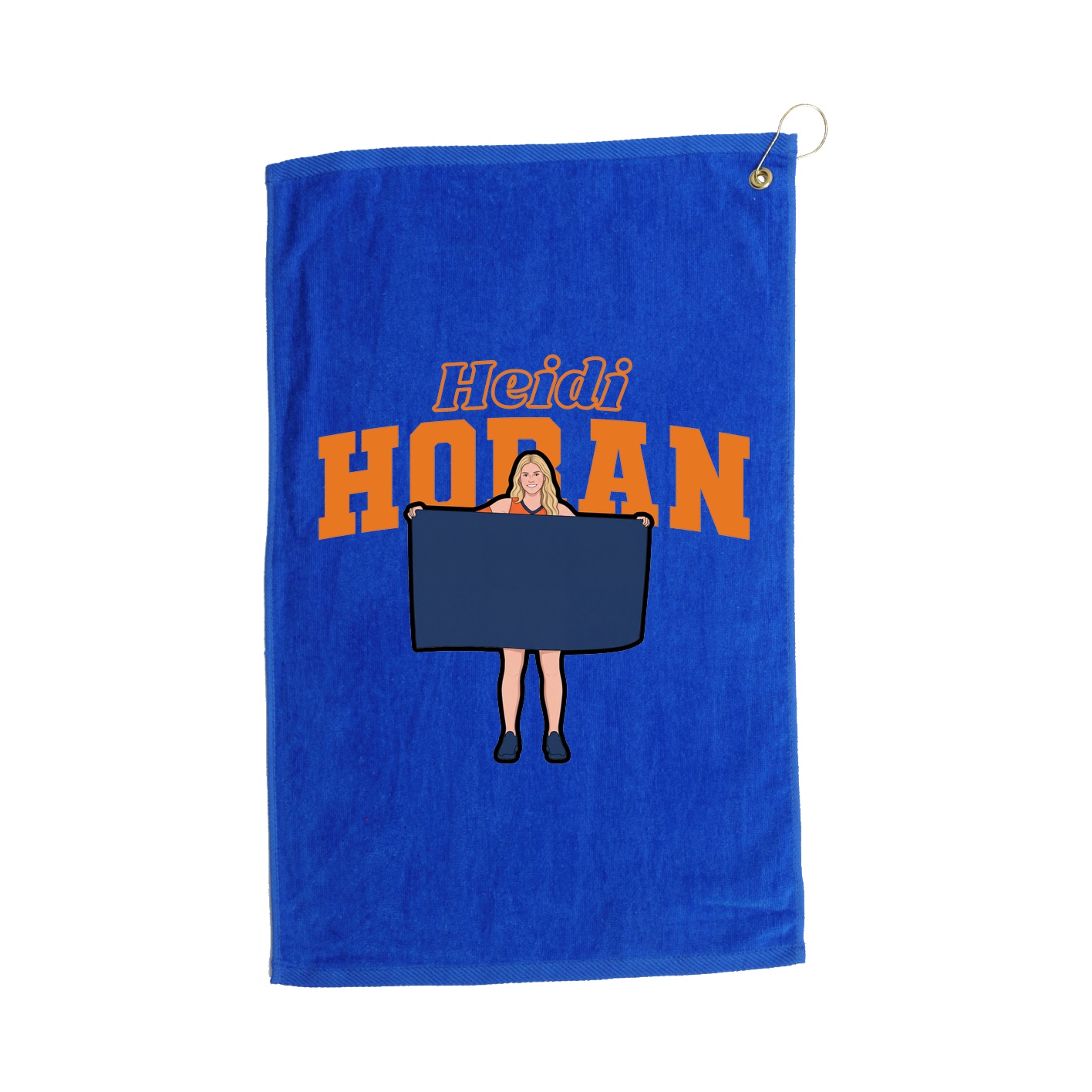 Golf Towel — Name Arch in Royal
