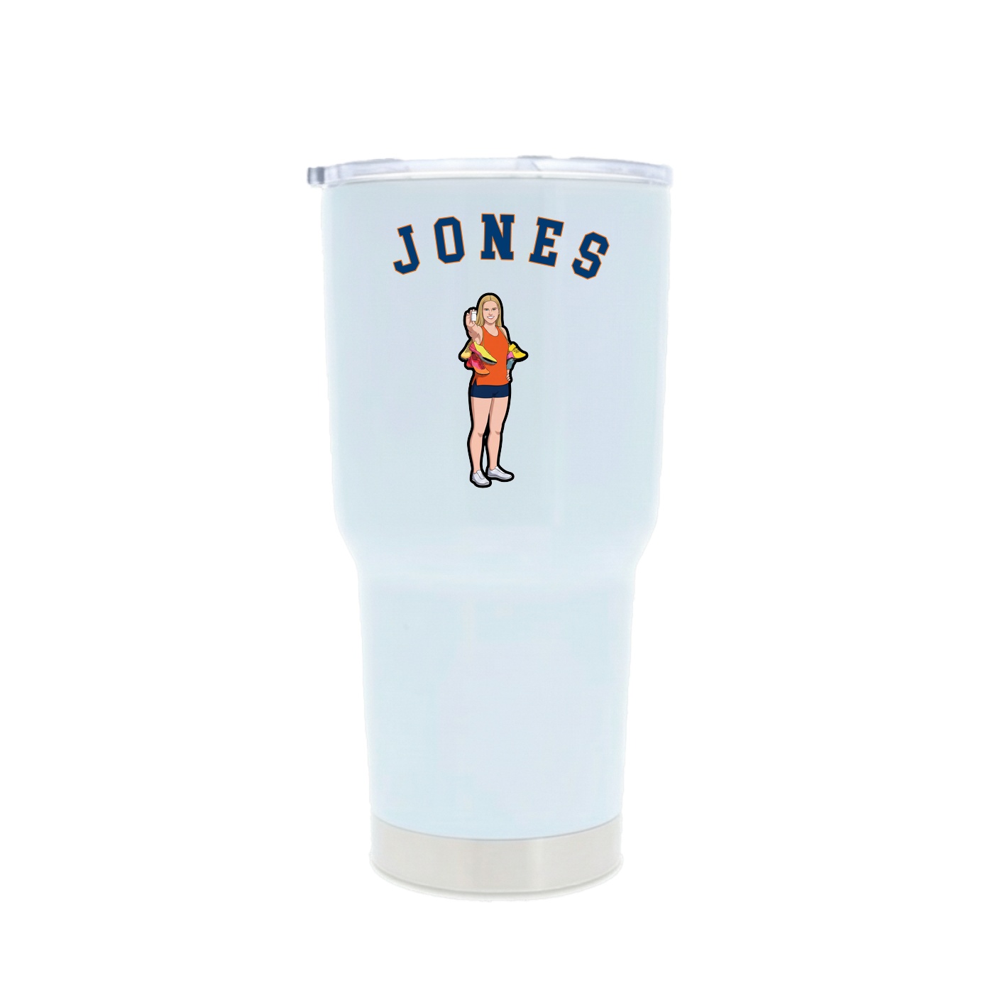 30oz Stainless Steel Tumbler — Shirsey Arch in White