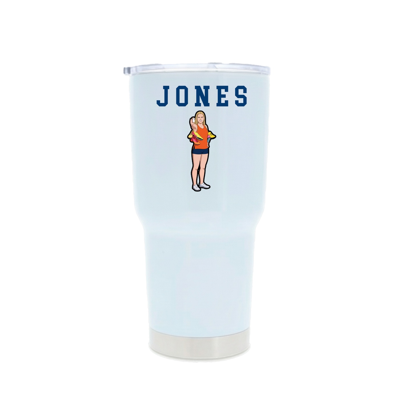 30oz Stainless Steel Tumbler — Shirsey in White
