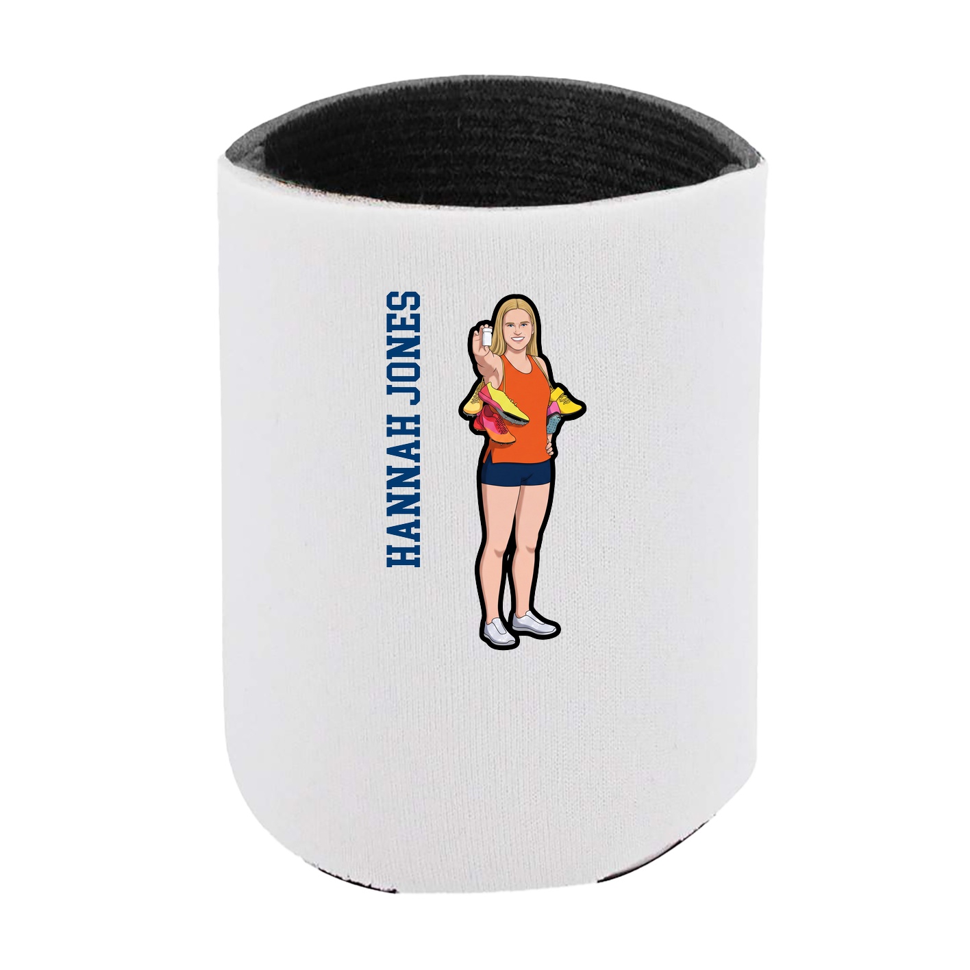 Can Holder — Name Vertical in White