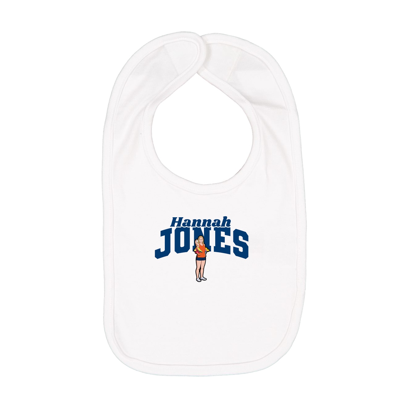 Infant Bib — Signature Arch in White