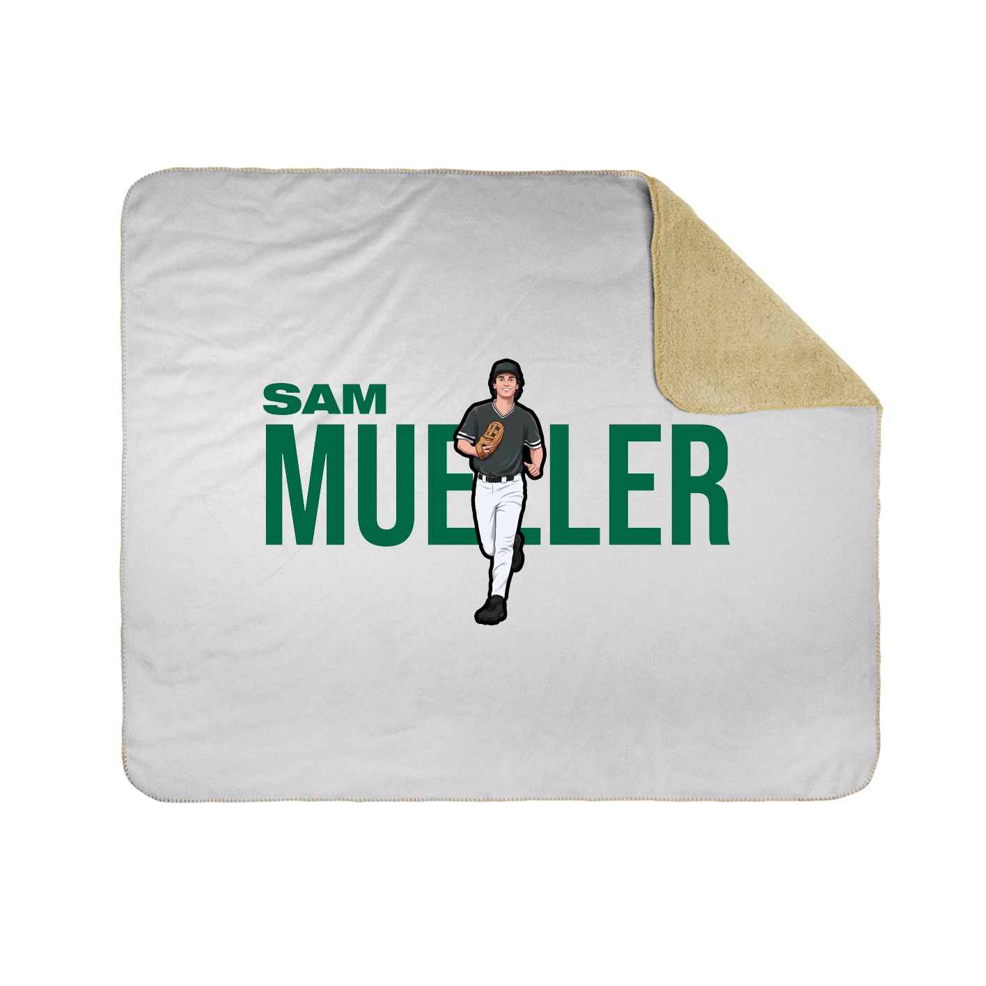 Throw Blanket — Player Name in White