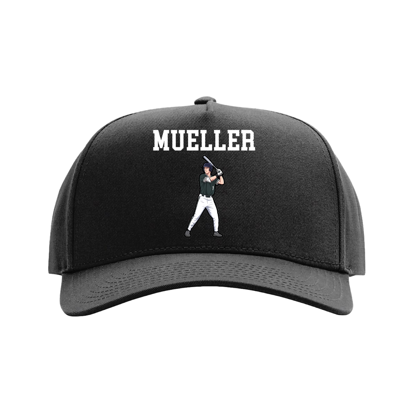 Full Fabric Five-Panel Champ Cap — Shirsey in Black