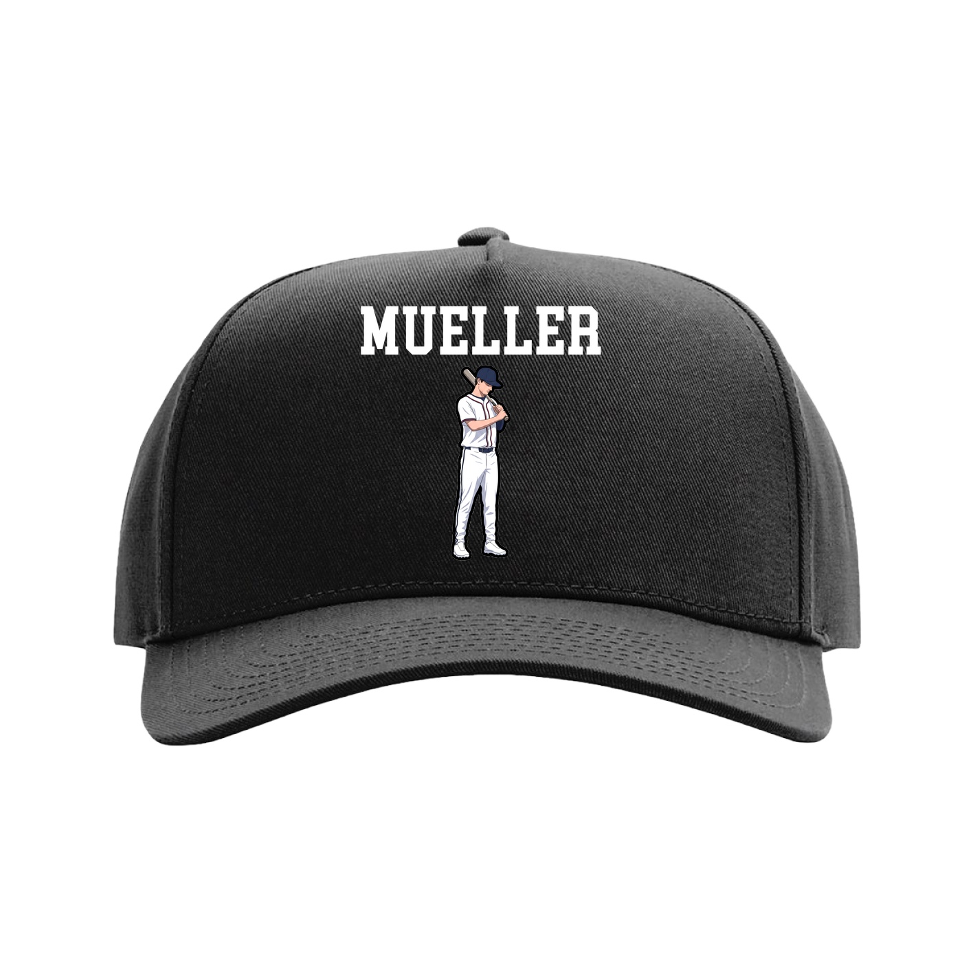 Full Fabric Five-Panel Champ Cap — Shirsey in Black