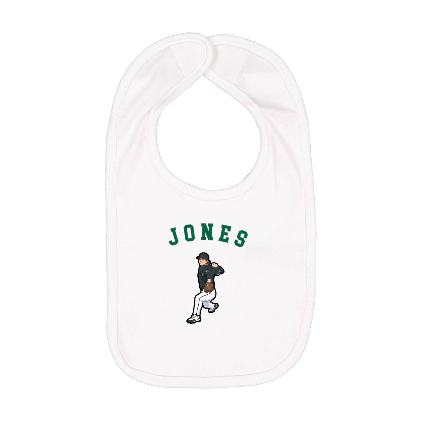 Infant Bib — Shirsey Arch in White