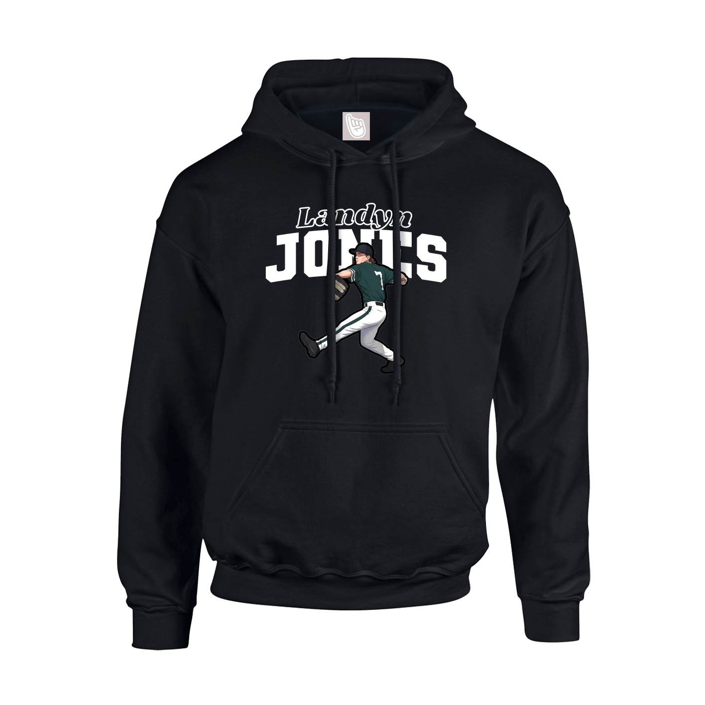Hoodie — Name Arch in Black