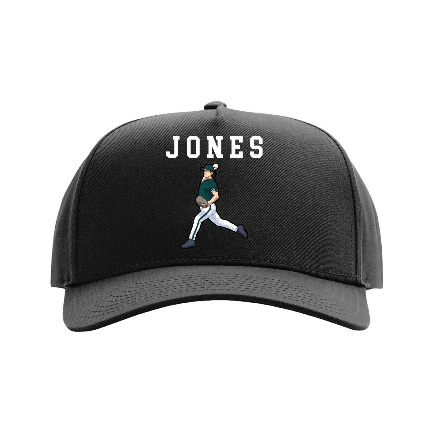 Full Fabric Five-Panel Champ Cap — Shirsey in Black