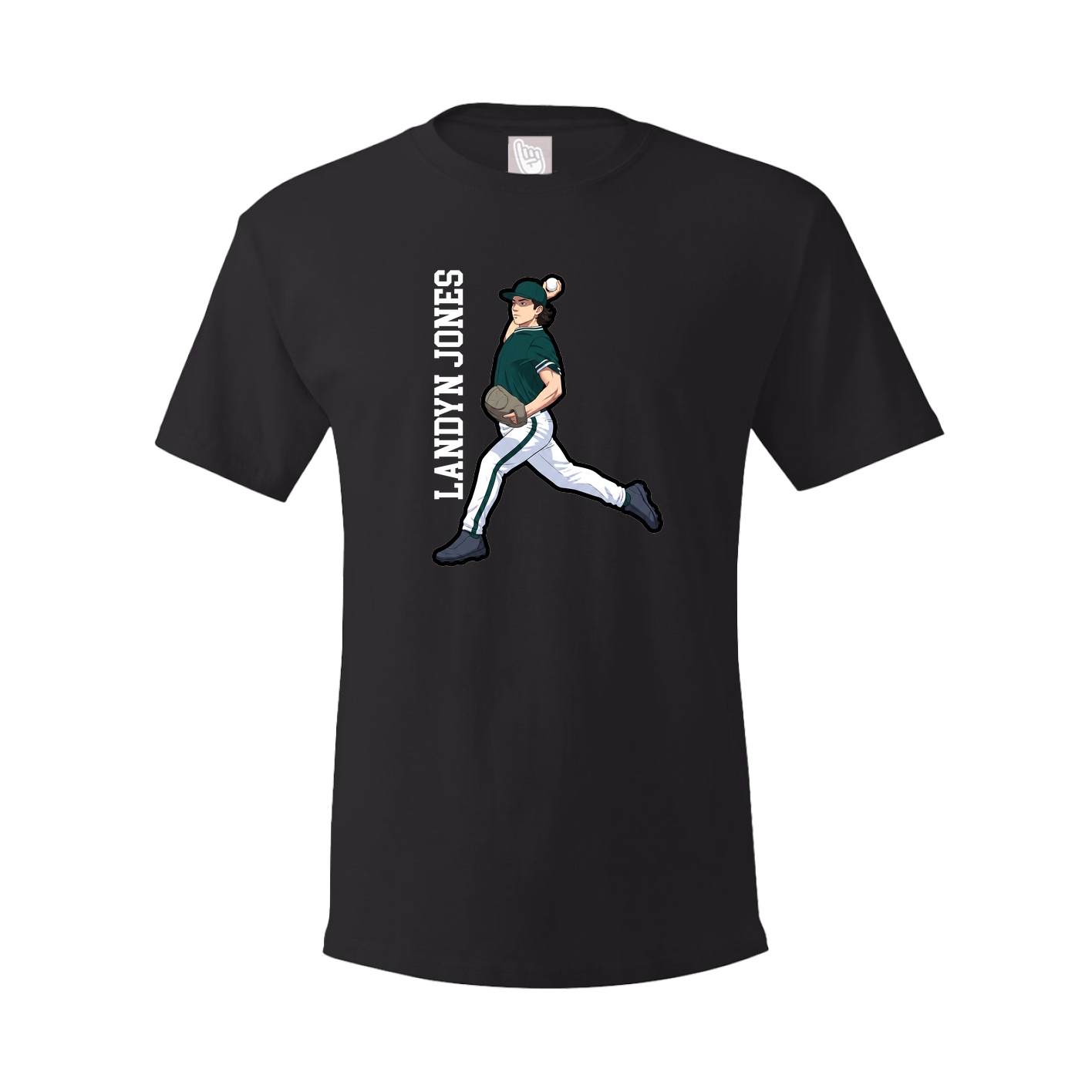 Tee — Name Vertical in Black