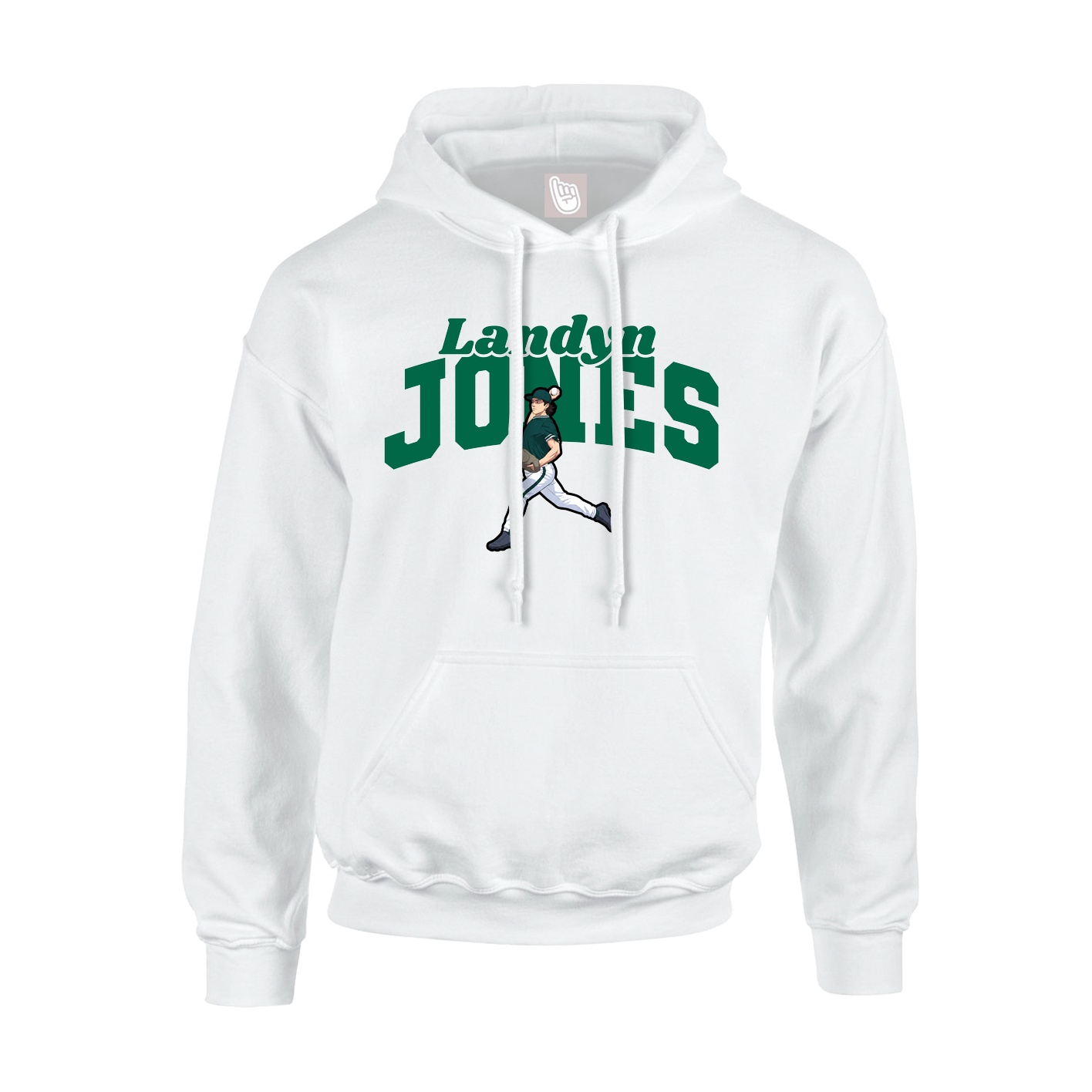 Hoodie — Signature Arch in White