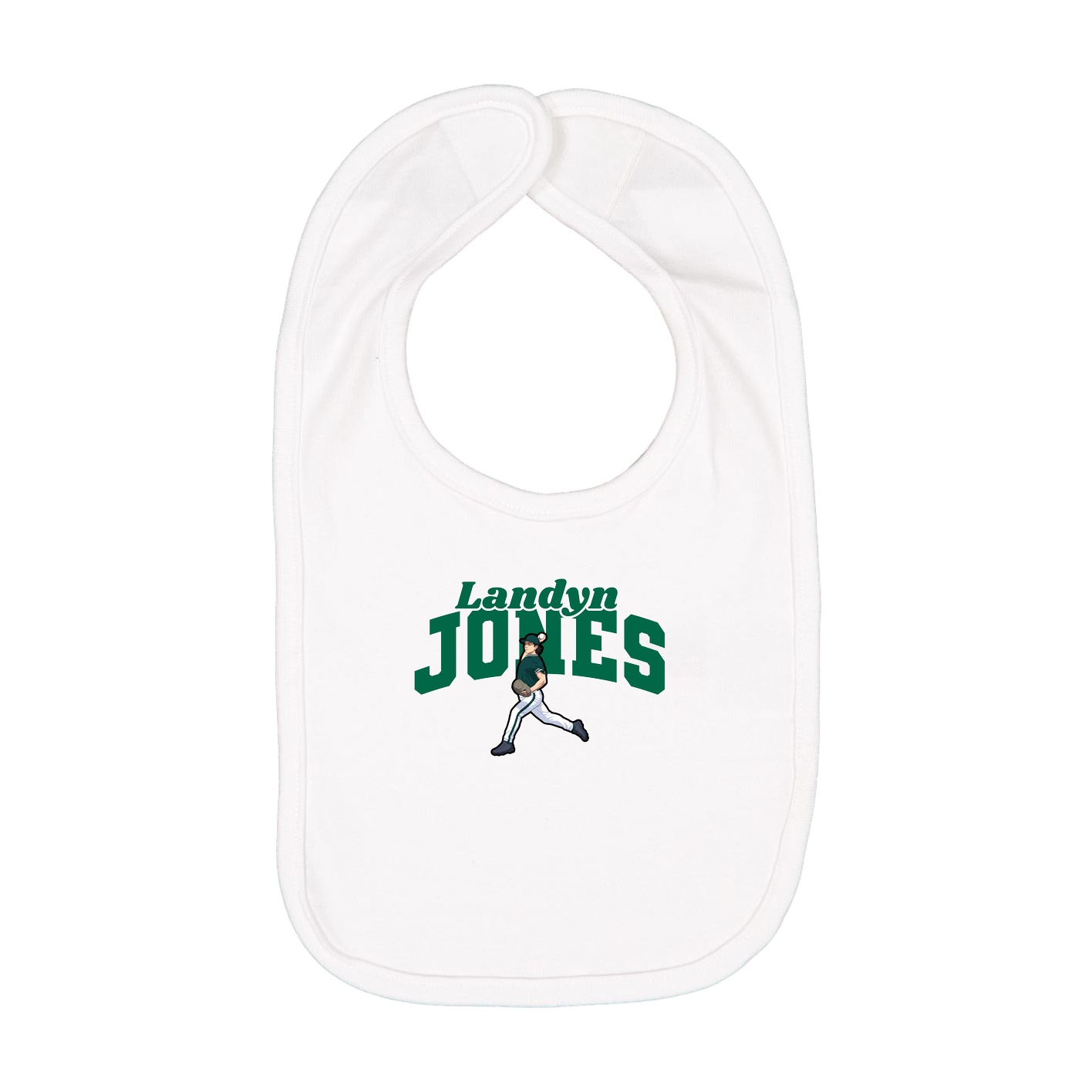 Infant Bib — Signature Arch in White