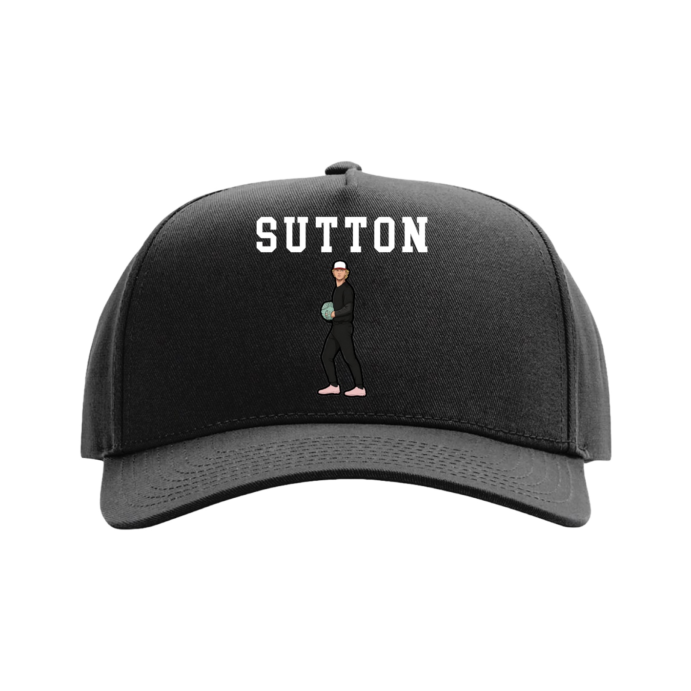 Full Fabric Five-Panel Champ Cap — Shirsey in Black