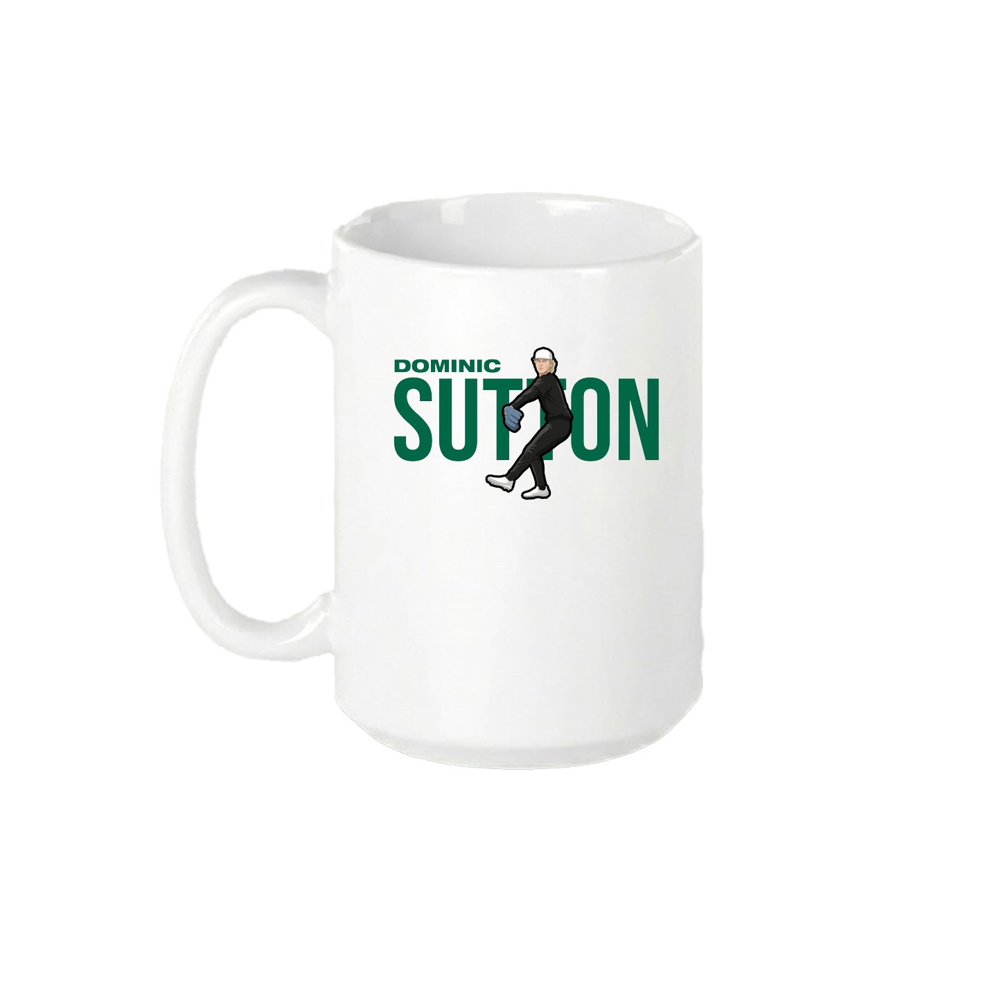 15oz Coffee Mug — Player Name in White