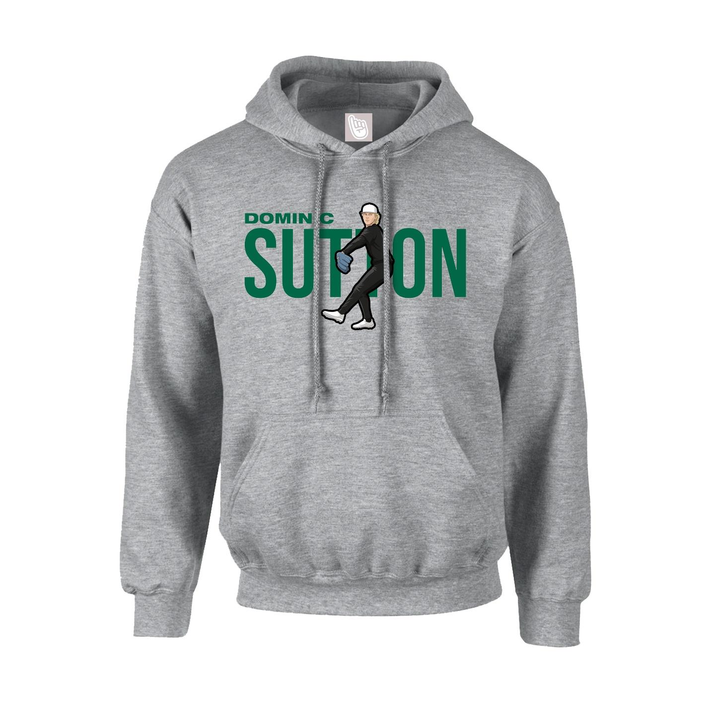 Youth Hoodie — Player Name in Grey