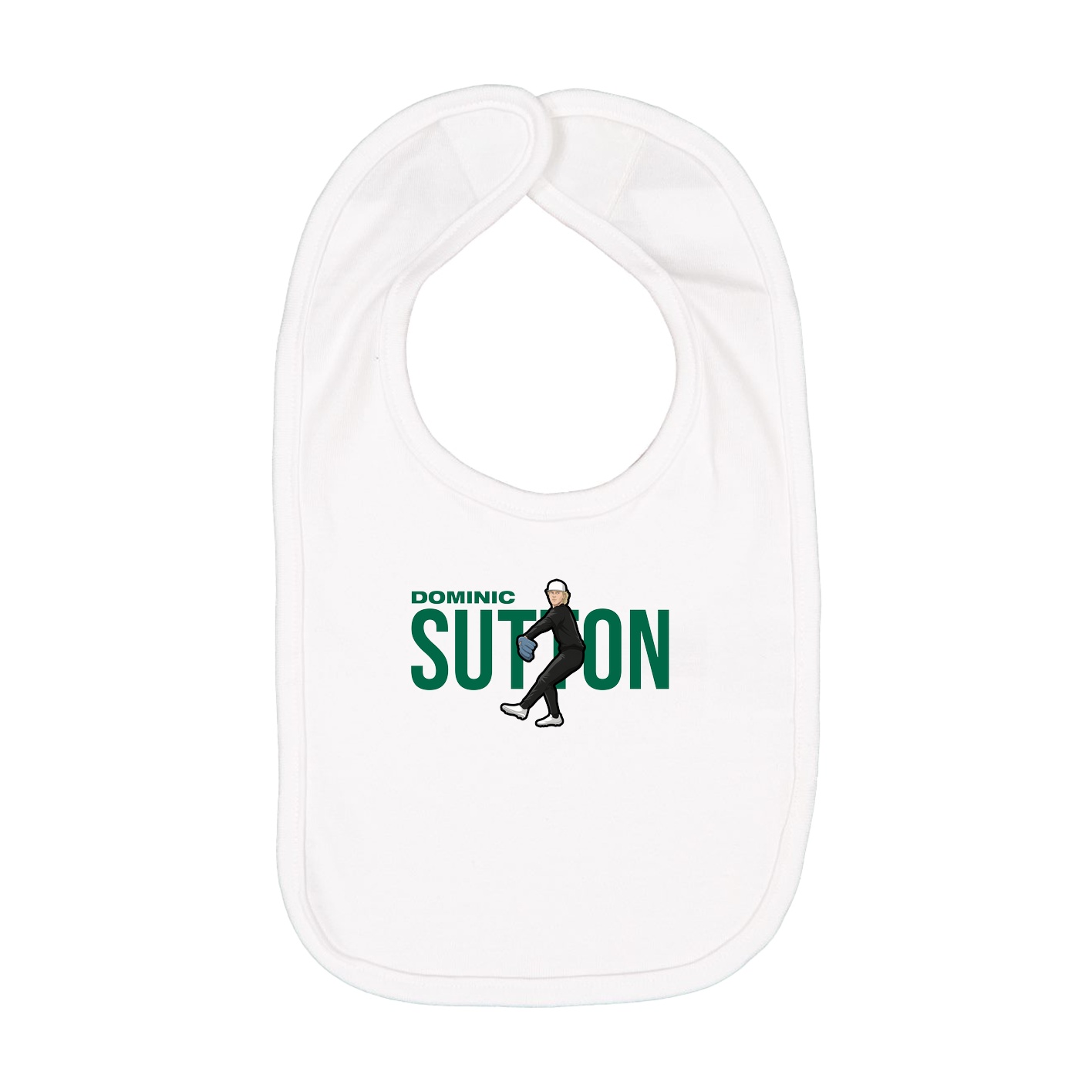 Infant Bib — Player Name in White