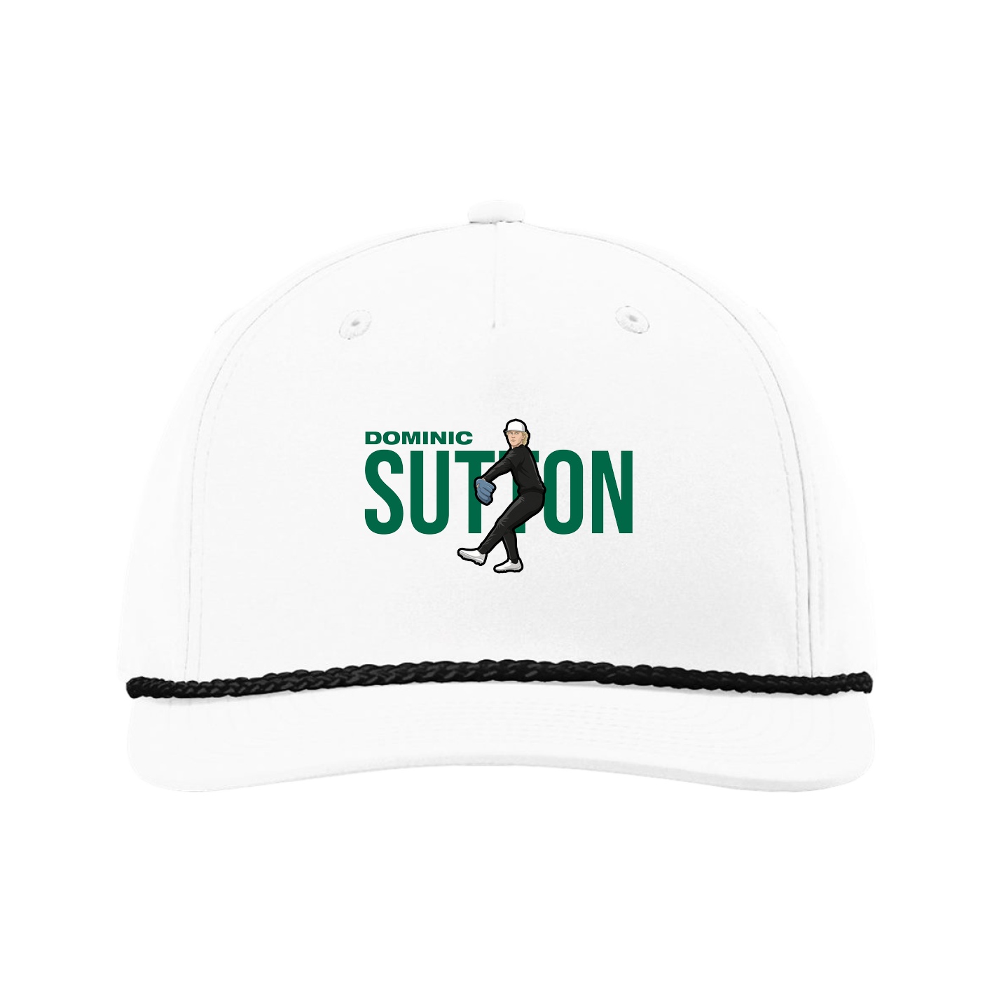 Five-Panel Classic Rope Cap — Player Name in White