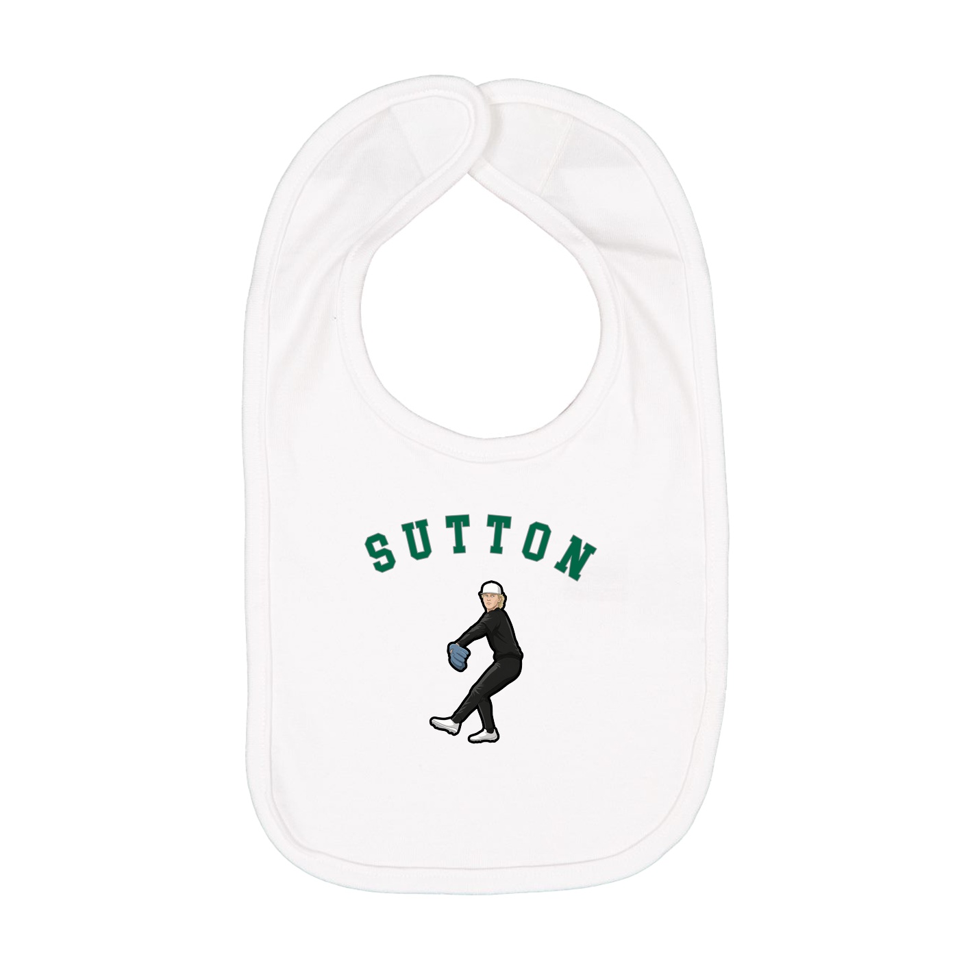 Infant Bib — Shirsey Arch in White