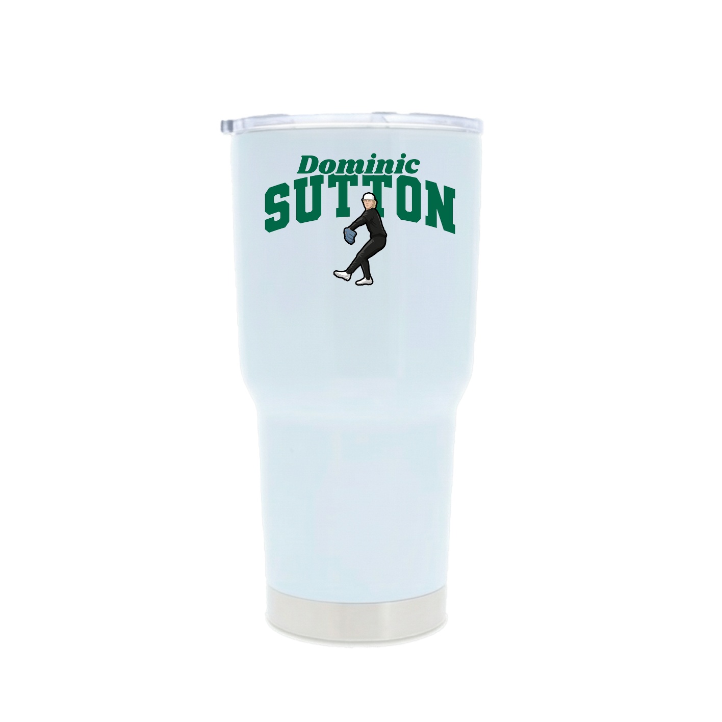 30oz Stainless Steel Tumbler — Signature Arch in White