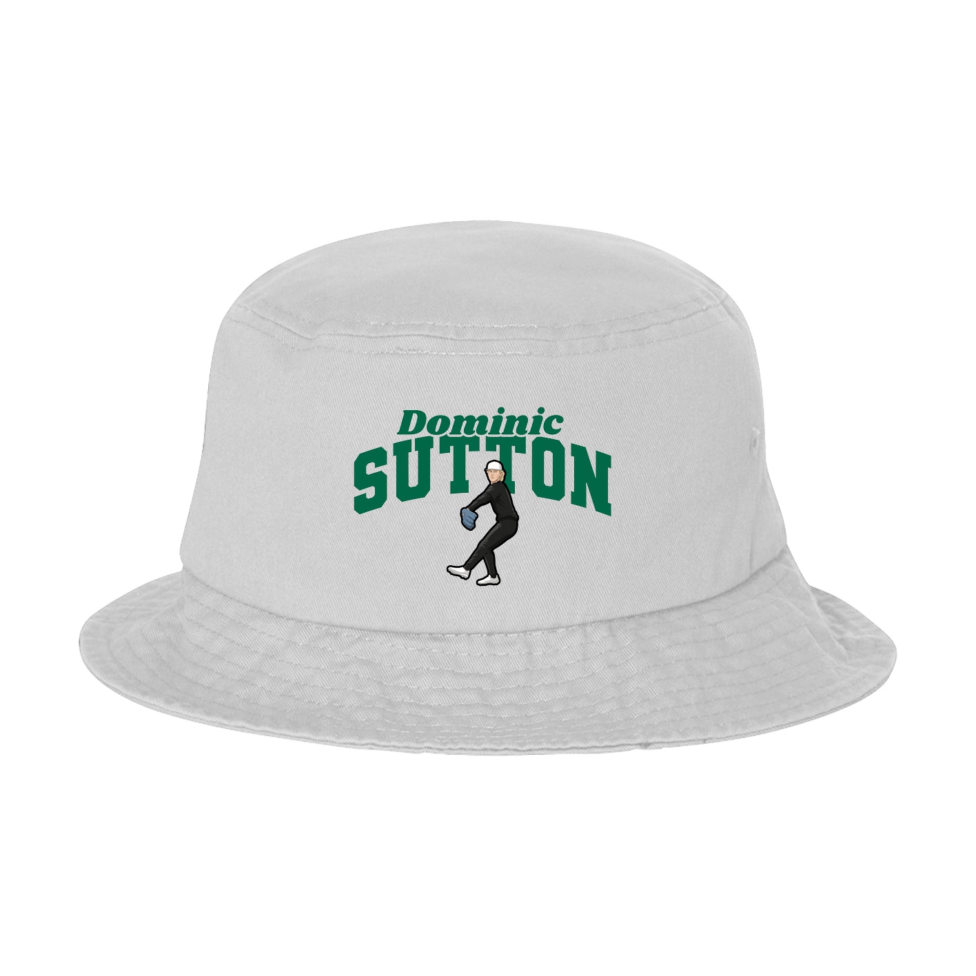 Bucket Cap — Signature Arch in White