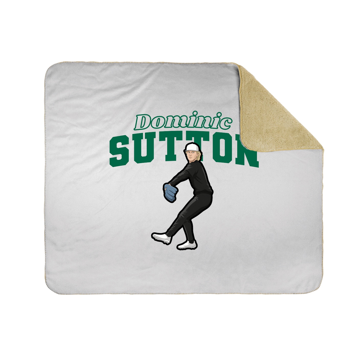 Throw Blanket — Name Arch in White