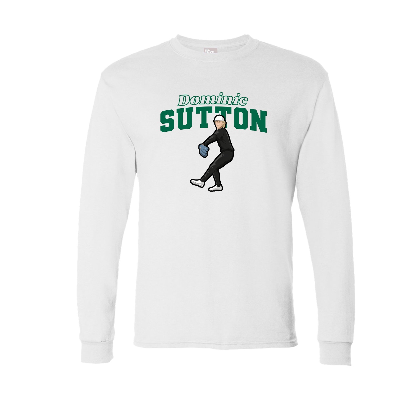 Long Sleeve Tee — Name Arch in White