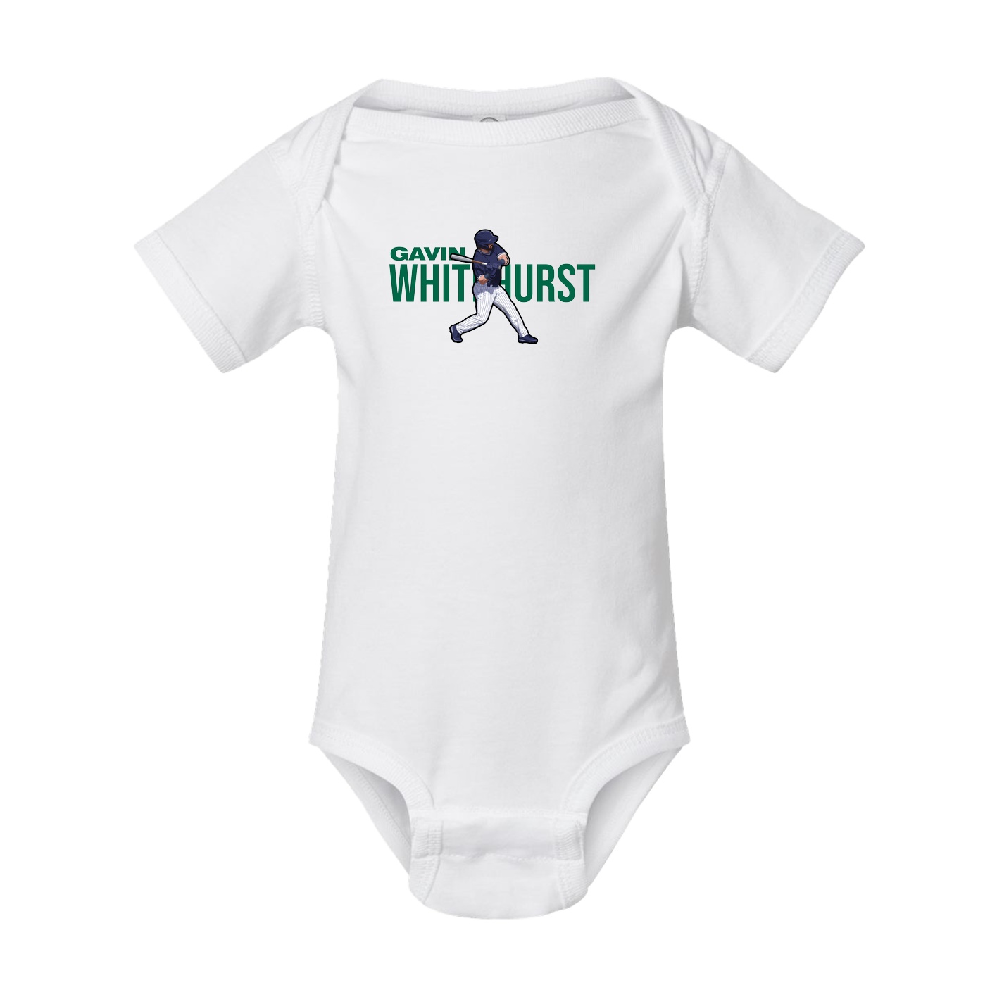 Baby Onesie — Player Name in White