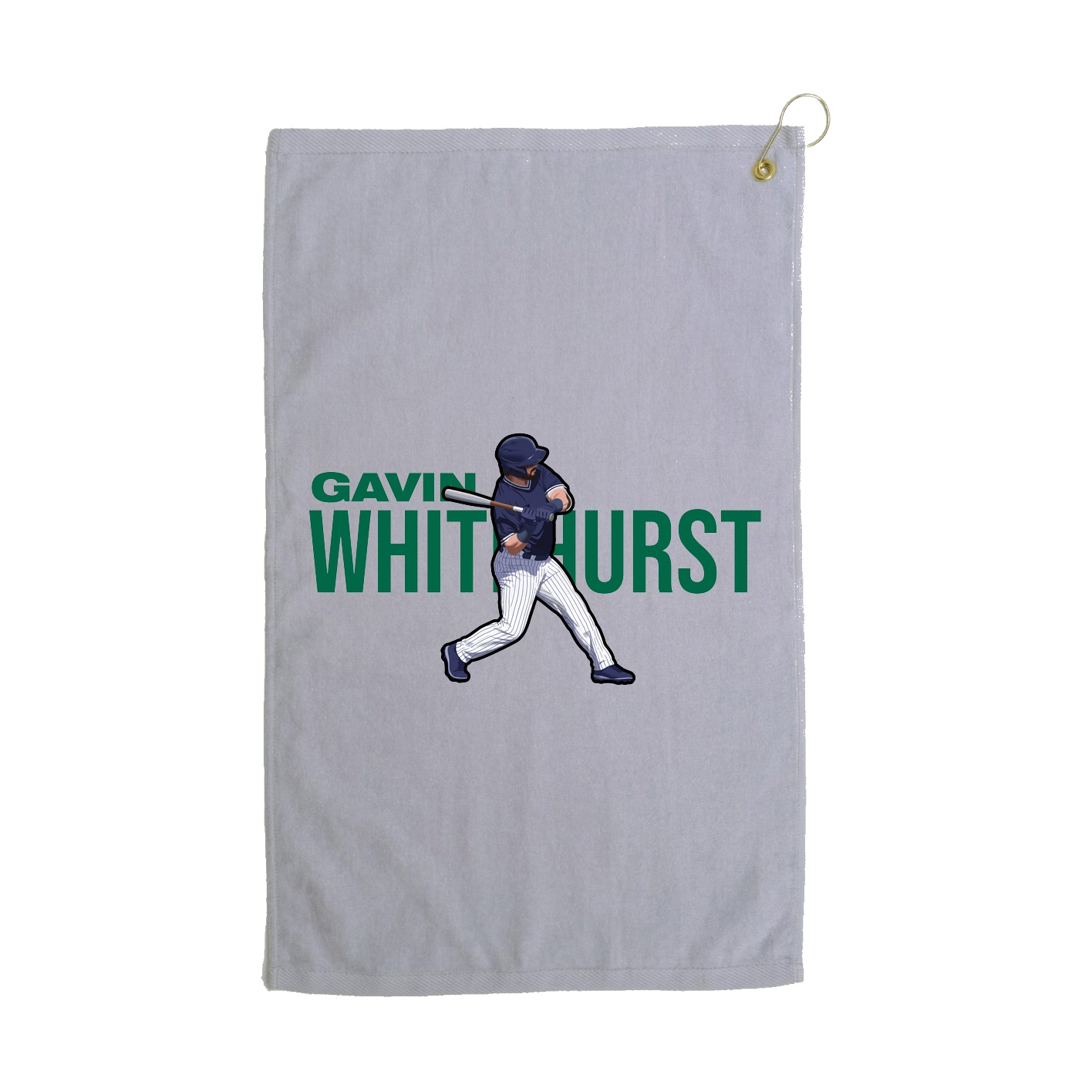 Golf Towel — Player Name in Grey