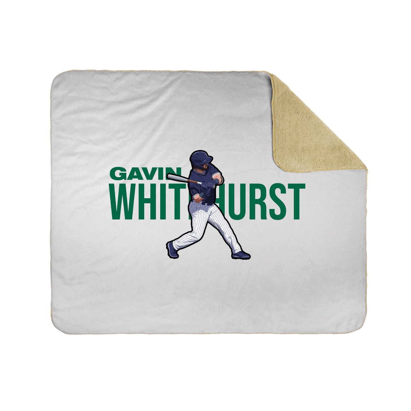 Throw Blanket — Player Name in White