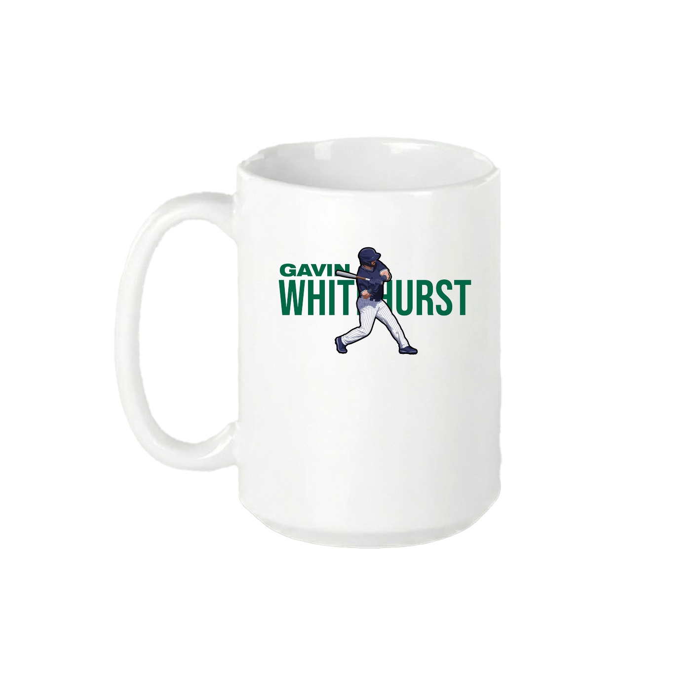 15oz Coffee Mug — Player Name in White