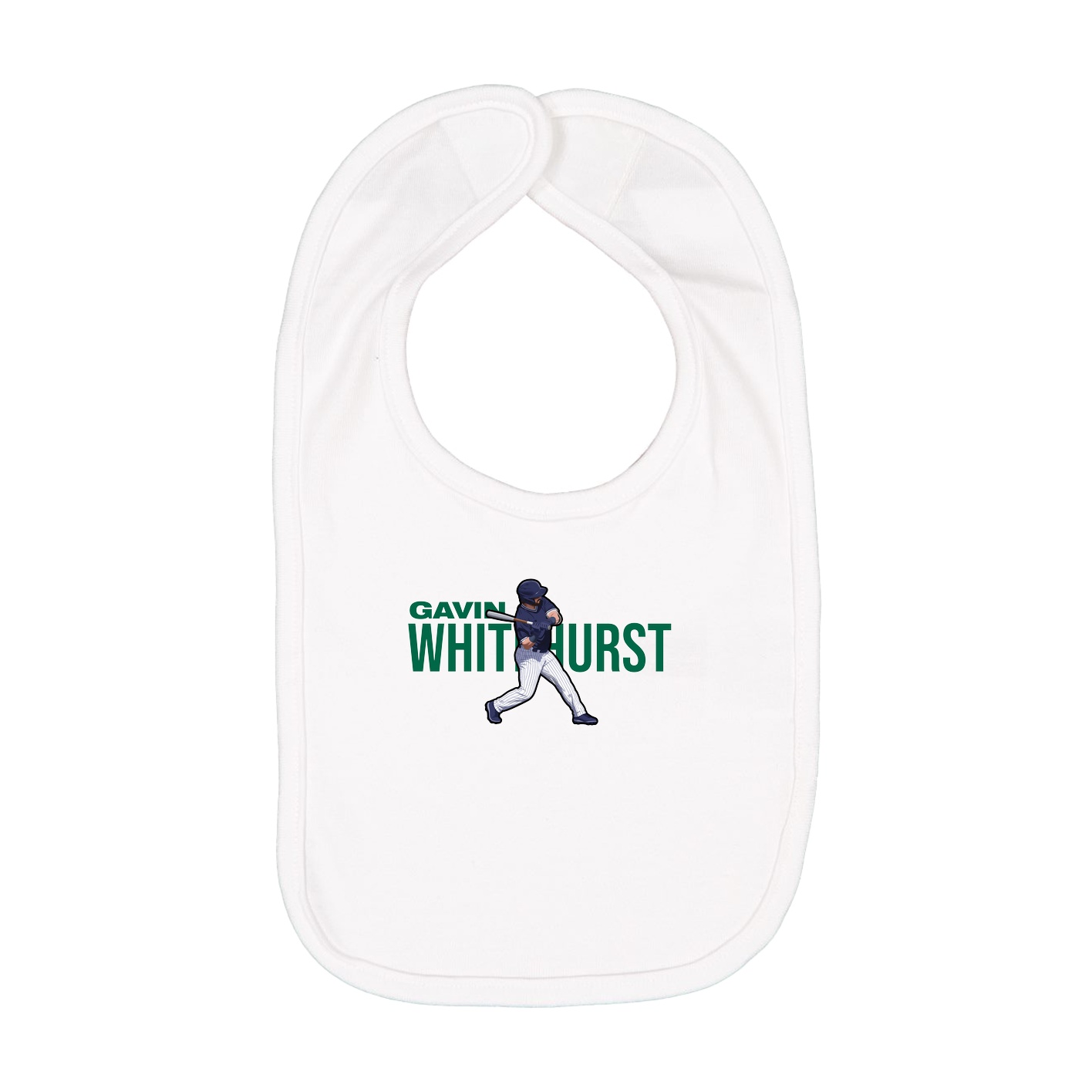Infant Bib — Player Name in White