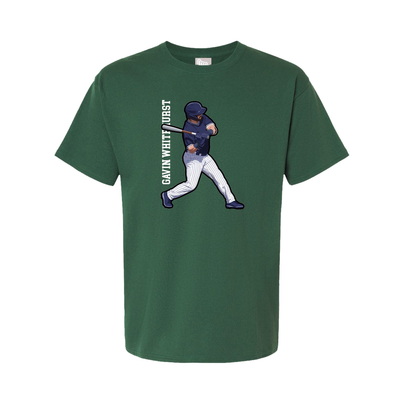 Tee — Name Vertical in Green