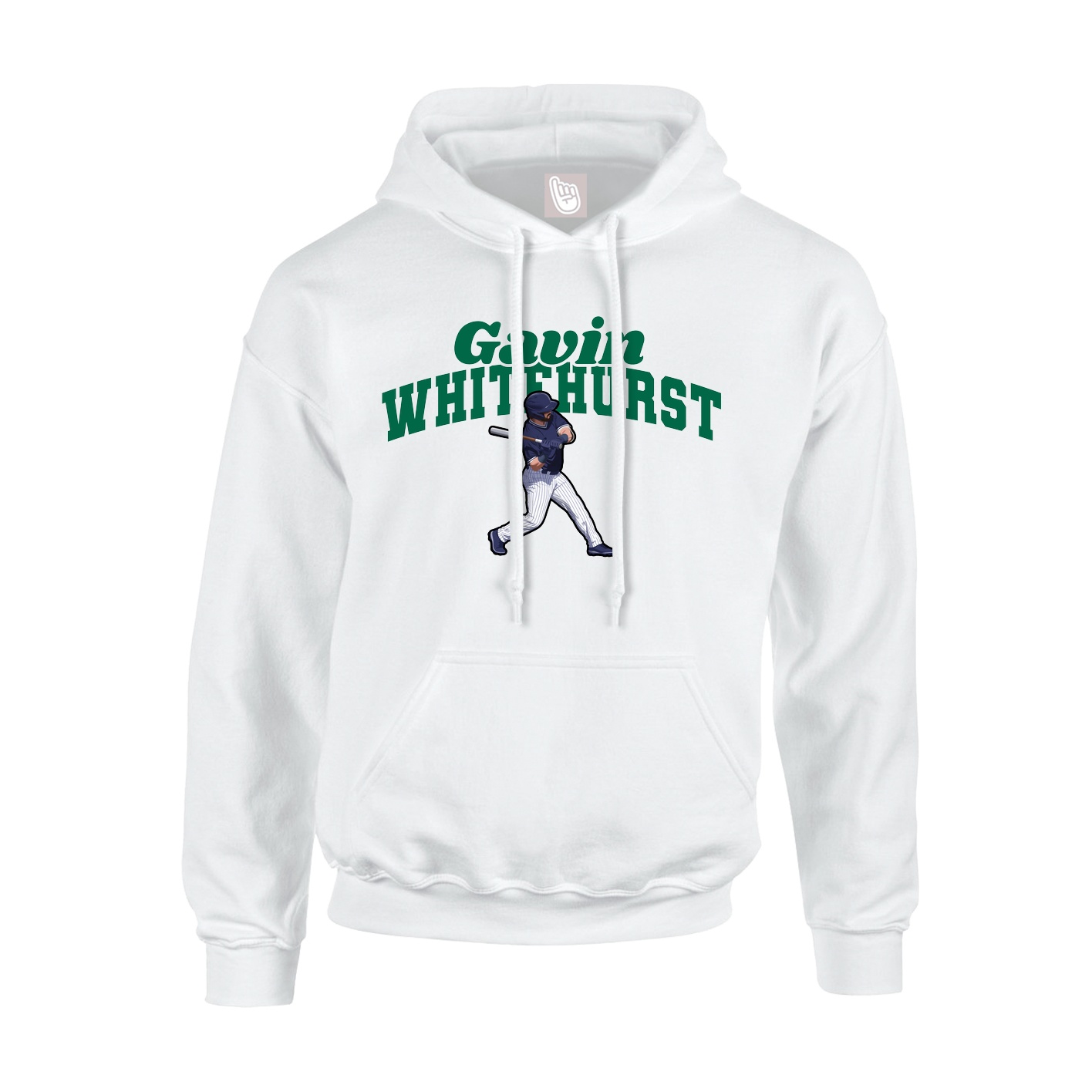Hoodie — Signature Arch in White