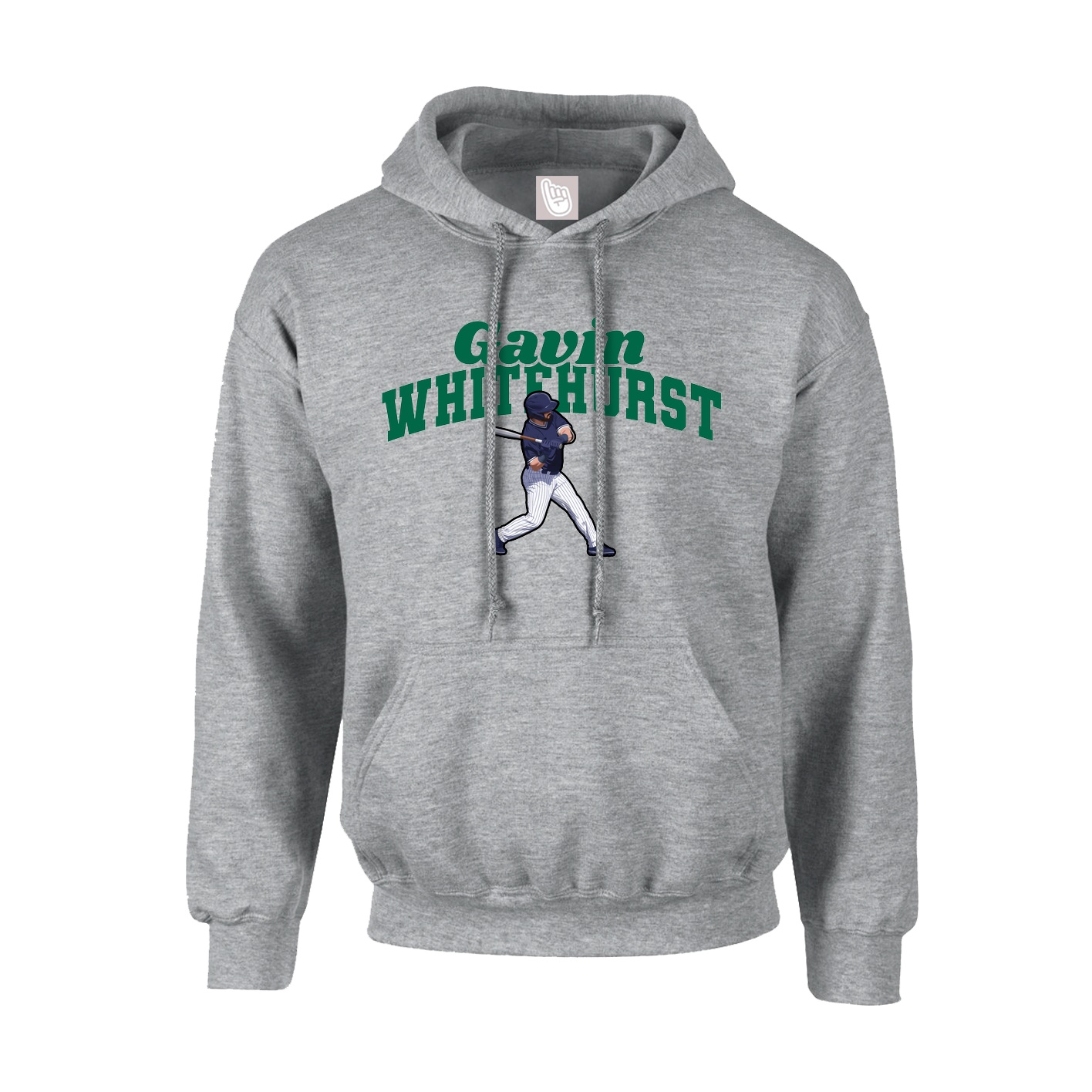 Youth Hoodie — Signature Arch in Grey